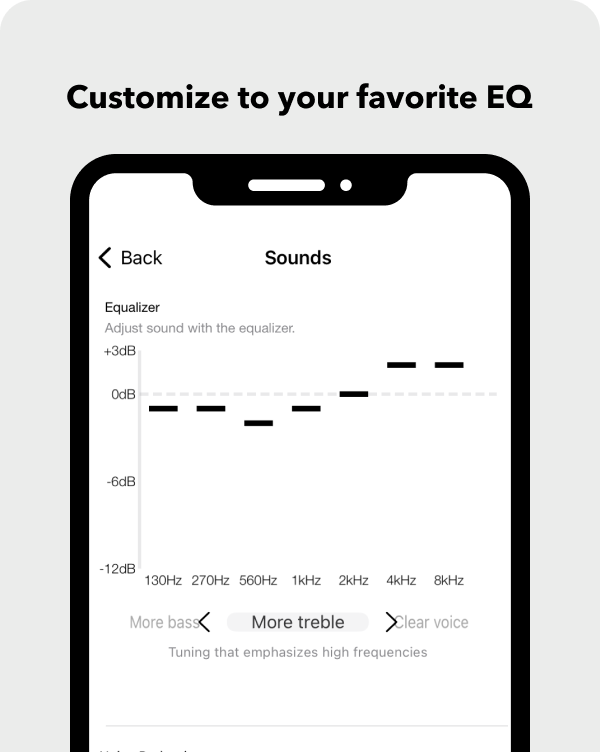 Customize to your favorite EQ